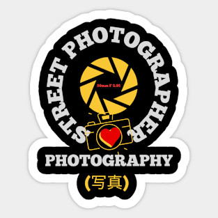 Street Photographer Love Photography Camera Gift Sticker